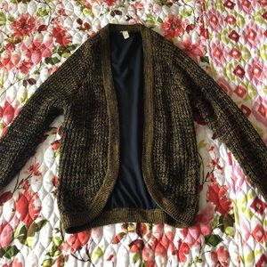 Black and yellow cardigan
